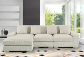 3-Piece Sectional Sofa with Chaise, plus Fabric, Available in Multiple Colors