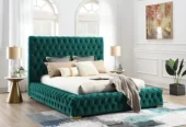 Tufted Upholstered in velvet fabric Bed frame, available in king and queen