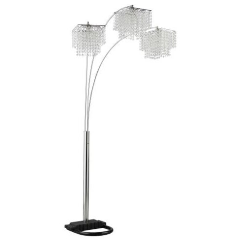 Crystal Drop Shade Floor Lamp Chrome