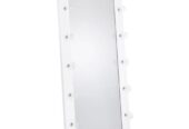 Full Length Floor Mirror with Lighting, Available in Black or White
